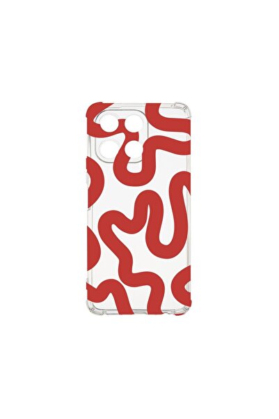 bestcase Θήκη για Honor 200 Smart, Αντικραδασμική 1.5MM, Κόκκινη Αφηρημένη Γρ...