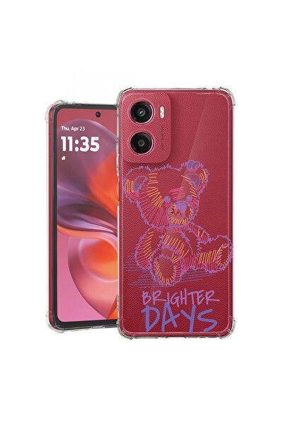 bestcase Съвместим калъф за Motorola Moto E15, Удароустойчив 1.5ММ, Мече  "По...