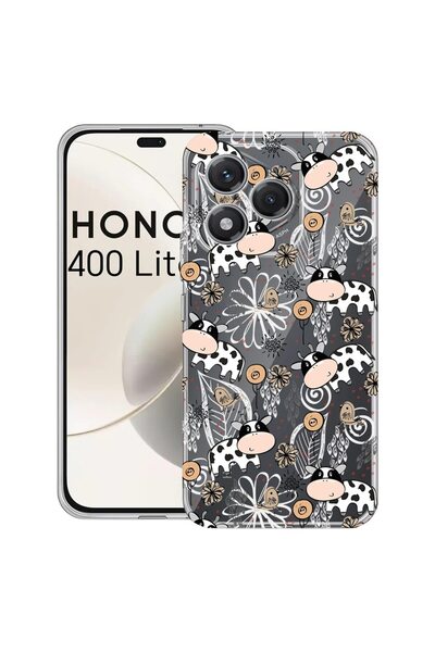 bestcase Husa pentru Honor 400 Lite 5G, BestCase¬Æ Clear Silicon 2MM, Cow Pat...