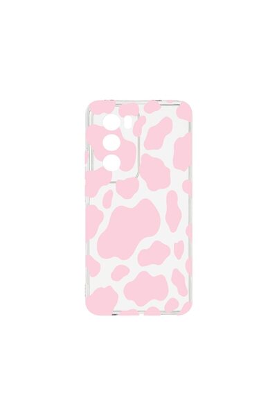 bestcase ¬Æ Husa Clear Silicon 2MM, Compatibila Cu OPPO Reno12 5G, Pink Cow, ...