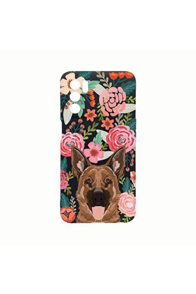 bestcase Θήκη σιλικόνης, Συμβατή με Oppo A16, Σχέδιο σκύλος και λουλούδια, Αν...