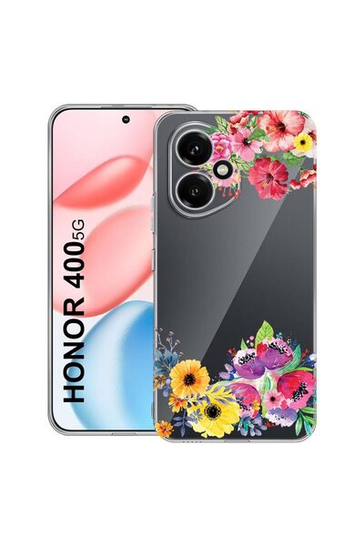 bestcase Διαφανής Θήκη Σιλικόνης για Honor 400, Λουλούδια, 2036423 T 56