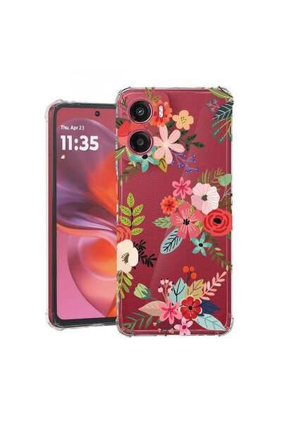 bestcase ¬Æ Husa pentru Motorola Moto G05, Anti Shock 1.5MM, Flowers, Protect...