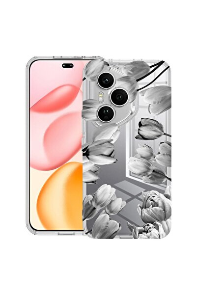 bestcase ¬Æ Husa Anti Shock Compatibila cu Honor 400 Pro, Floral - Black Tuli...