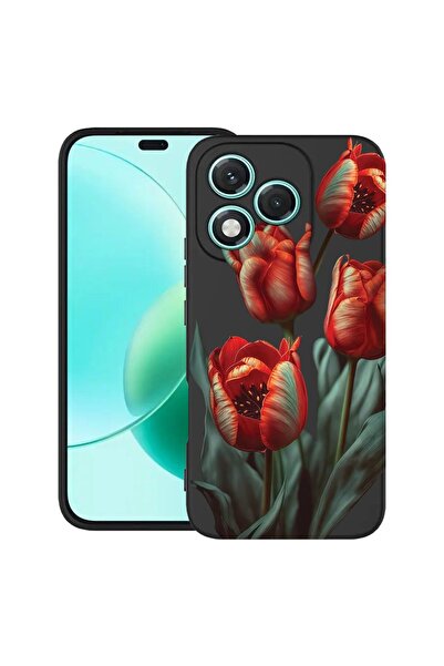 bestcase ¬Æ Husa TPU Ultra Slim Compatibila cu Honor 600 Lite, Floral - Red T...