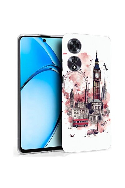bestcase ¬Æ Husa pentru OPPO A60 4G, Clear Silicon 2MM, Visit London, Antisoc...