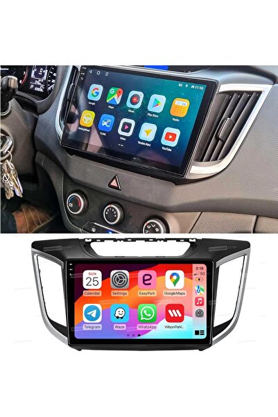 Carplayer شاشة أندرويد لسيارة هيونداي كريتا موديل 2012-2019، 8 جيجابايت رام، ...