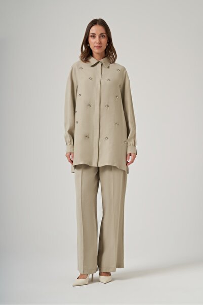 Nuss 1064 Stone Embellished Trouser Suit