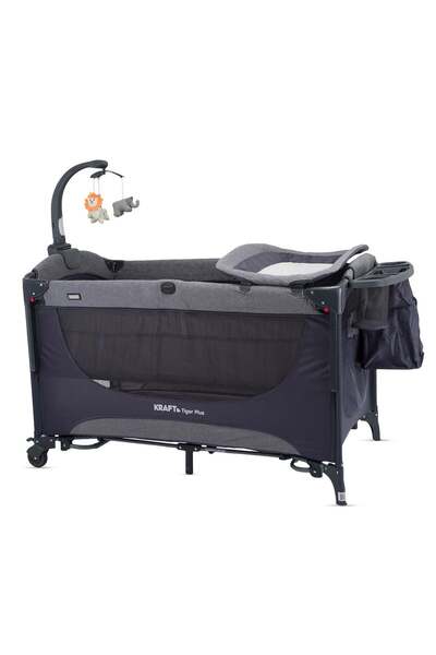 Kraft Tiger Plus Anne Yanı Oyun Parkı 70x120 cm Gri