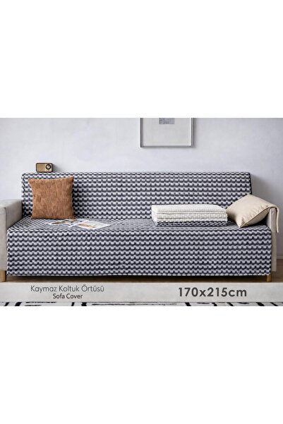 GÜRLEK TEKSTİL غطاء كرسي فاخر من القطيفة مضاد للانزلاق مقاس 170 × 210 سم