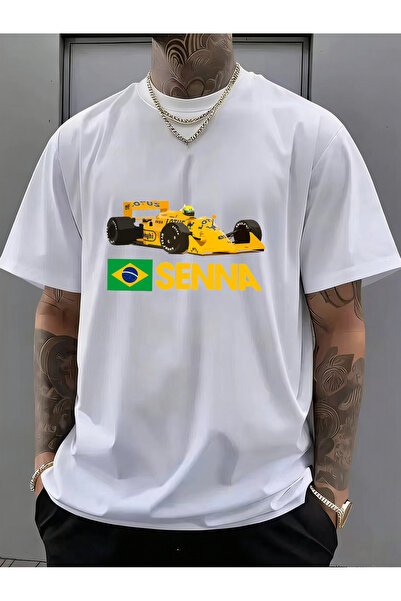 SAUDI F1 CAR Men and Women's 100% Cotton T-Shirt - Oversized Crew Neck Short ...