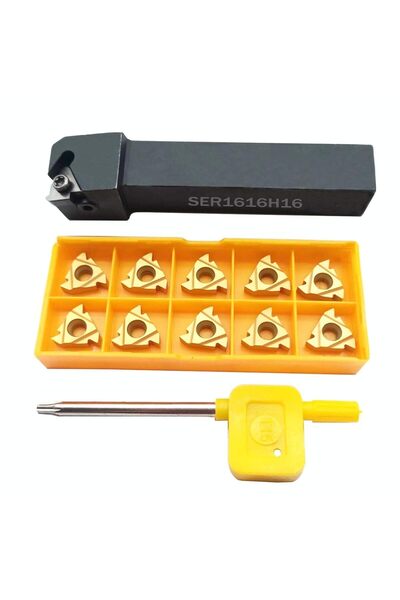 ASZLBYM Suport scule strung CNC SER1616H16 5/8", cu 10 insertii din carbura 1...