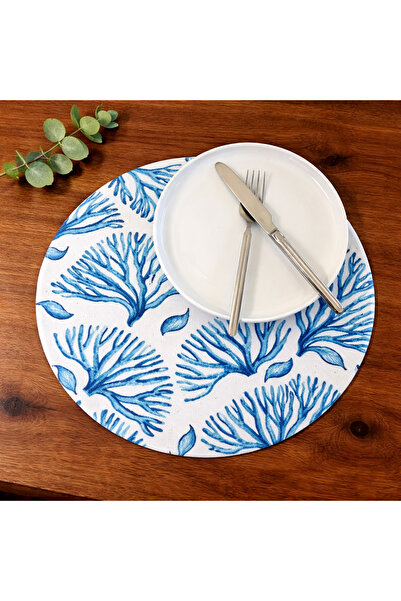 Econice American Service, 1 Piece Blue Coral Pattern Digital Printed Supla