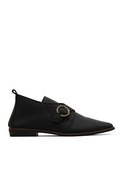 BUENO Black Leather Women's Flat Boots