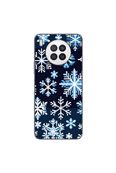 OEM Husa compatibila cu Huawei Nova 8i Silicon Gel Tpu Model Pixel Art Snowfl...