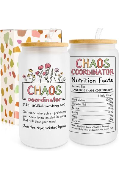 NASAQ Thank You Gifts for Chaos Coordinator, Boss Lady Gifts for Women, Teach...