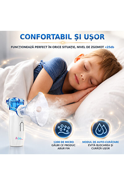 Sofia Concept ®   Nebulizator, Portabil, Ultrasonic, Tehnologie Mesh, Culoare...