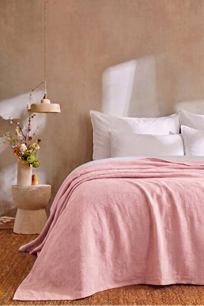 Tabu Home Cotton Checkerboard Pattern Double Pique Pink