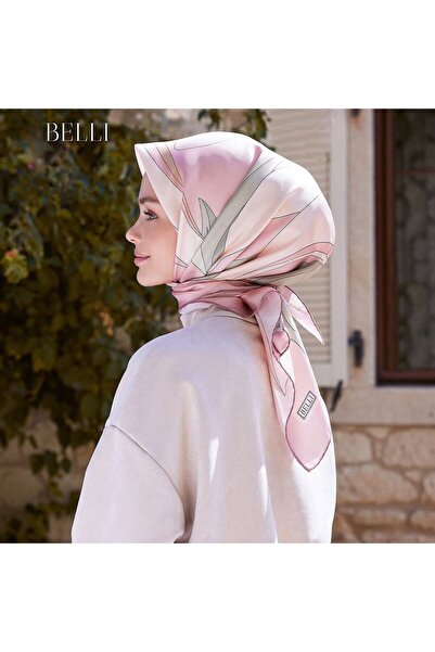 Belli Twill Silk Scarf Powder Pink