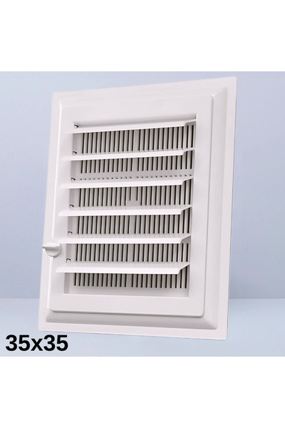 bautech شبكة تهوية للحمام من البلاستيك مقاس 35×35 - لون أبيض