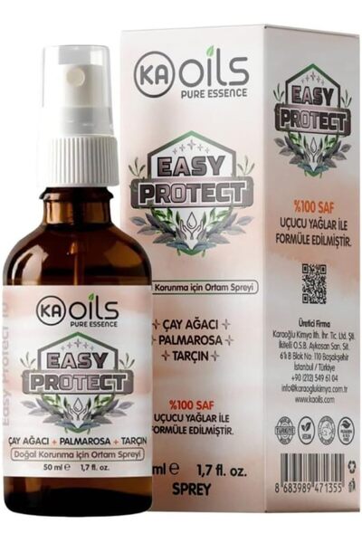 Yıldızan zkra shop Easy Protect Doğal Ortam Spreyi 50 ml - Sivrisinek, Kene, Akar ve Haşerelere Karşı Doğal K