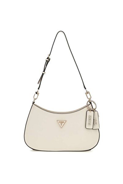 Guess εκρού τσάντα ώμου Noelle Top zip