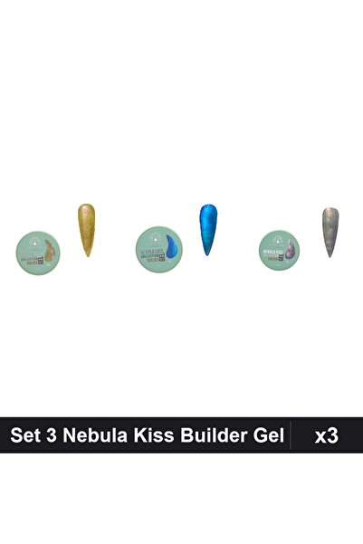 global fashion Set 3 Nebula Kiss Builder Gel 15g - Nr.06, Nr.15, Nr.11