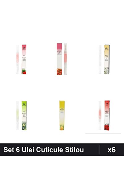 global fashion Set 6 Ulei Cuticule Tip Stilou - Pepene Verde, Cherry, Jasmin,...