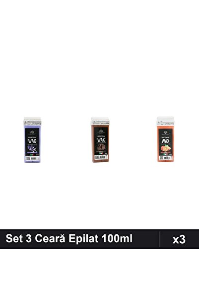 global fashion Set 3 Ceară Epilat Unică Folosință 100ml - Lavanda, Ciocolată,...