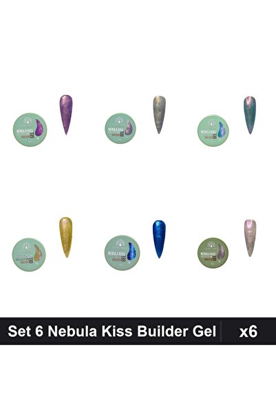 global fashion Pachet 6 Nebula Kiss Builder Gel 15g - Nr.01 Nr.03 Nr.06 Nr.08...