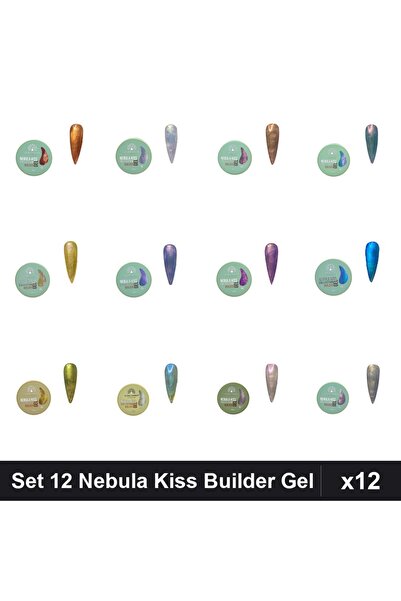 global fashion Set 12 Nebula Kiss Builder Gel 15g - Nuanțe Nr.01-Nr.15