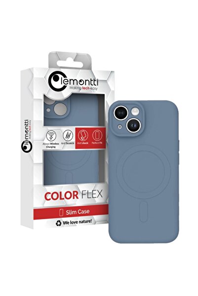 lemontti Husa Silicon iPhone 15 Plus MagSafe Gri