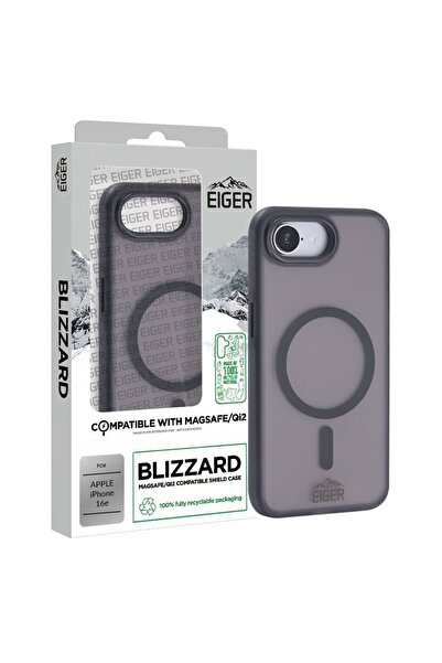 EIGER Blizzard Magsafe GRS iPhone 17e / iPhone 16e case Black