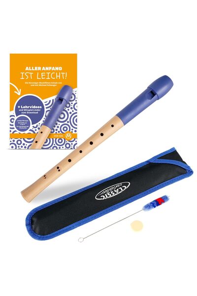 Classic Cantabile Set flaut drept Pivella C-Sopran - Lemn de arțar, cap de pl...