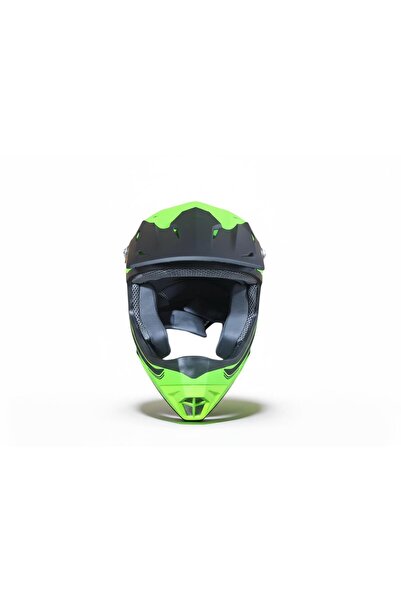 SARİSSA BİSİKLET Asistan Kask KS05 Obsidian Full Face FreeRide Bisiklet Motosiklet Kaskı Small Beden Siyah Yeşil