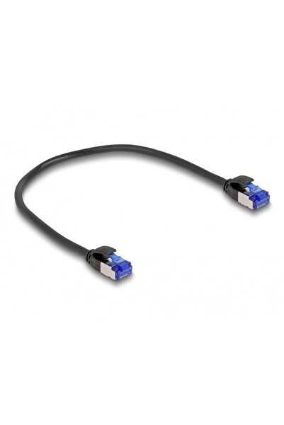 DELOCK RJ45 Netzwerkkabel Cat.6A S/FTP Slim 0,25 m schwarz