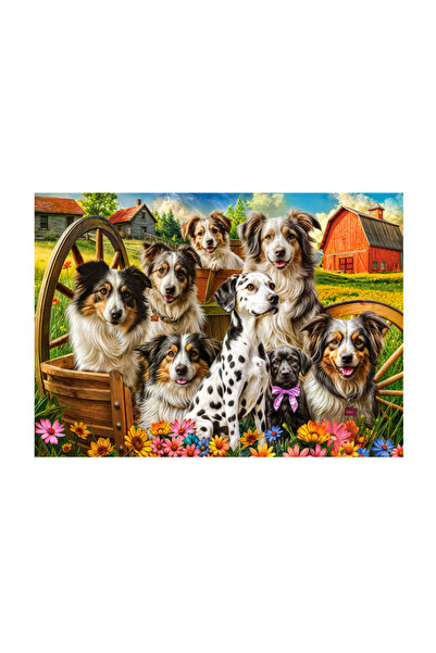 Castorland Puzzle 260 Câini Veseli la Țară CASTOR