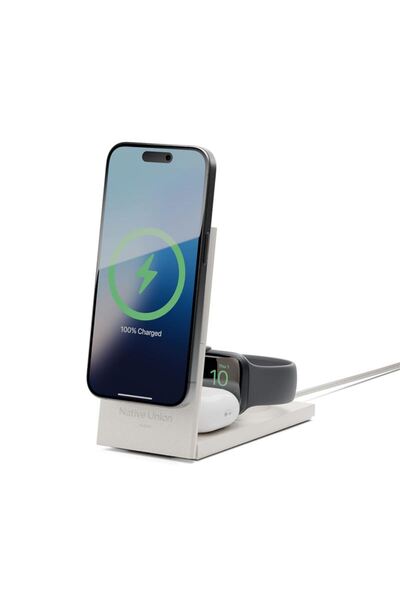 Native Union Încărcător wireless Rise 3-în-1 INT Qi2 - încărcător wireless Qi...