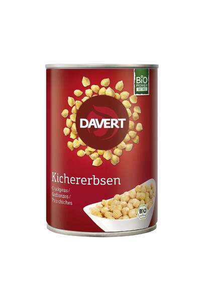 DAVERT Organic Chickpeas Canned 400 g