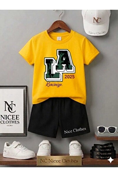 NC Nicee Clothes LETNJA DEČJA MAJICA I KRATKE HLAČE UNISEKS (KES CHINIO PRINT)