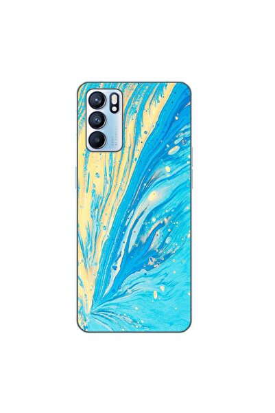OEM Husa compatibila cu Oppo Reno6 5G Silicon Gel Tpu Model Aqua Bloom
