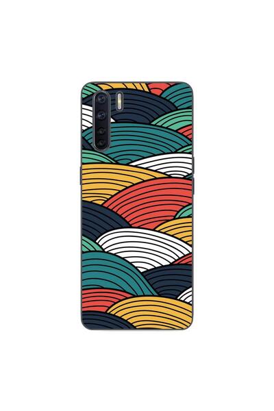 OEM Husa compatibila cu Oppo A91 Silicon Gel Tpu Model Abstract Striped Peaks
