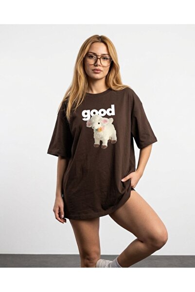HepsitrentStore Good Koyun Printed Oversize T-Shirt