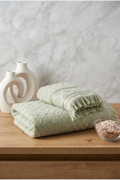 Valmia Home Set de prosoape de baie din bumbac 100% (2 piese) (90x150 cm mări...