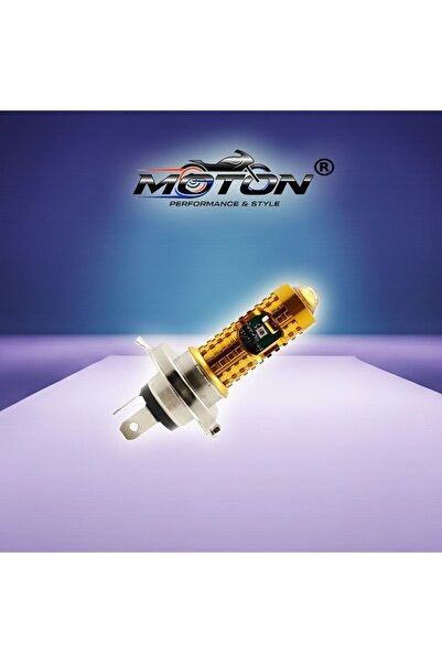 MOTON H4 Mercekli LED Far Ampulü Uzun Beyaz Kısa Amber Sarı 800 LM BU21
