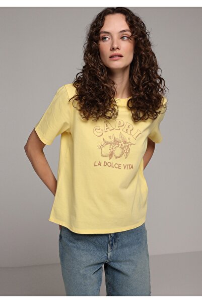 Colin's Regular Fit Round Neck Printed Women's Sari Short Sleeve T-Shirt