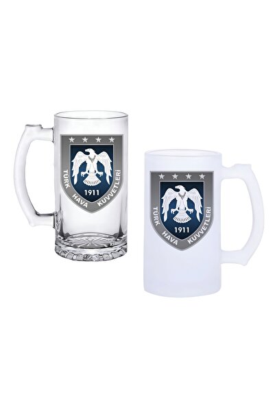 Ghostbastır Turkish Air Force Beer Glass with Handle, Available in Frosted or...