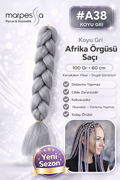 Marpessa Afrika Örgüsü Rasta Ve Box Braid Için Sentetik Saç 100gr