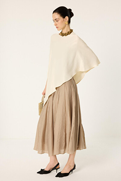 Touché Privé Midi Skirt with Battery Detail