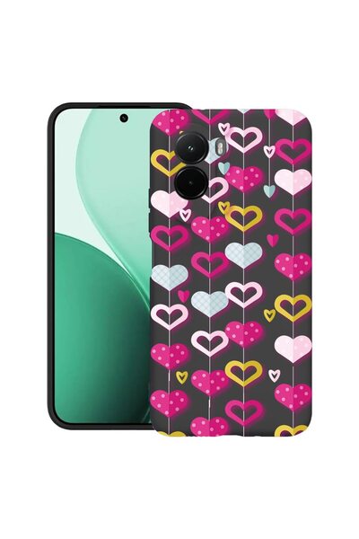 bestcase Υπέρλεπτη Θήκη TPU Συμβατή με Poco M7, με Σχέδιο Χαριτωμένες Καρδιές...
